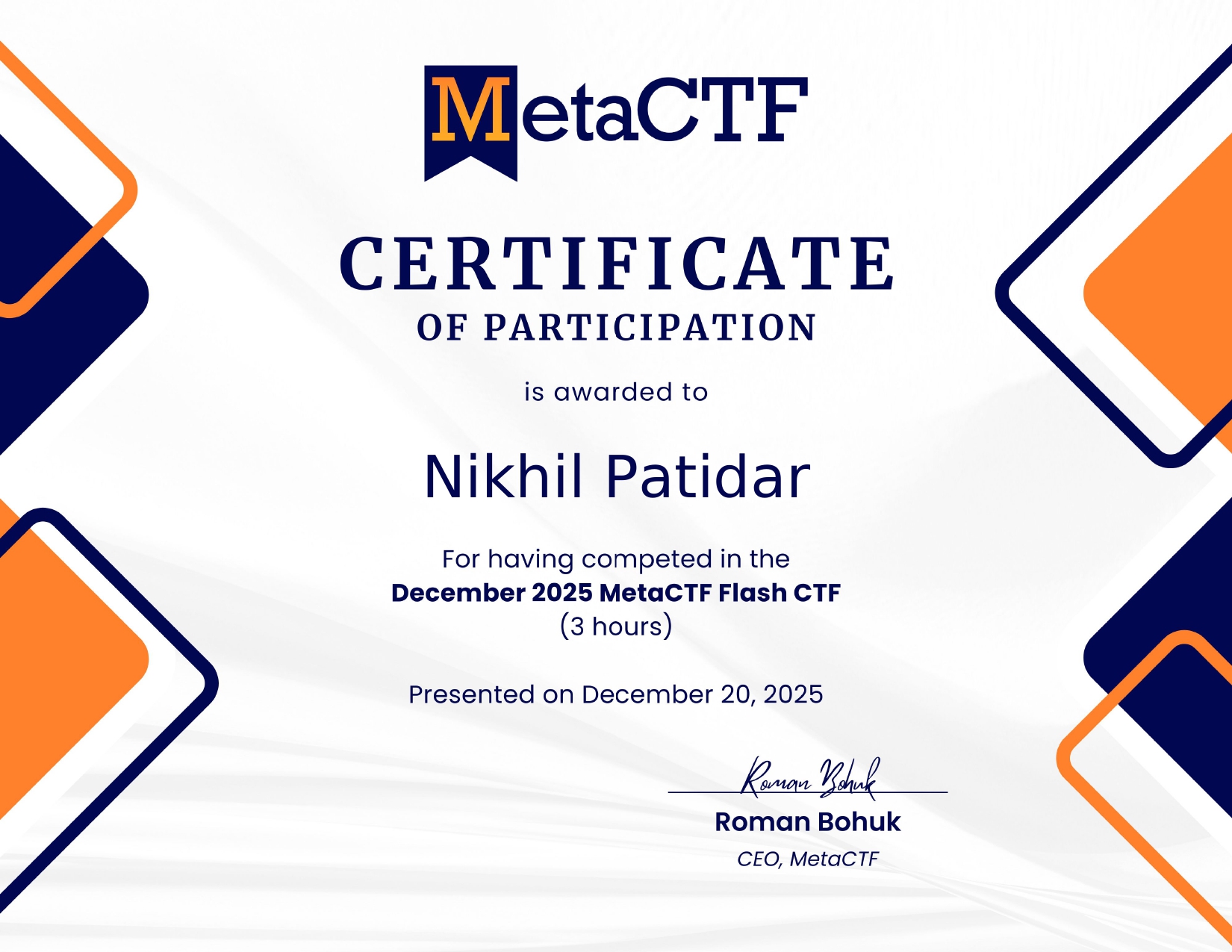 MetaCTF Flash CTF